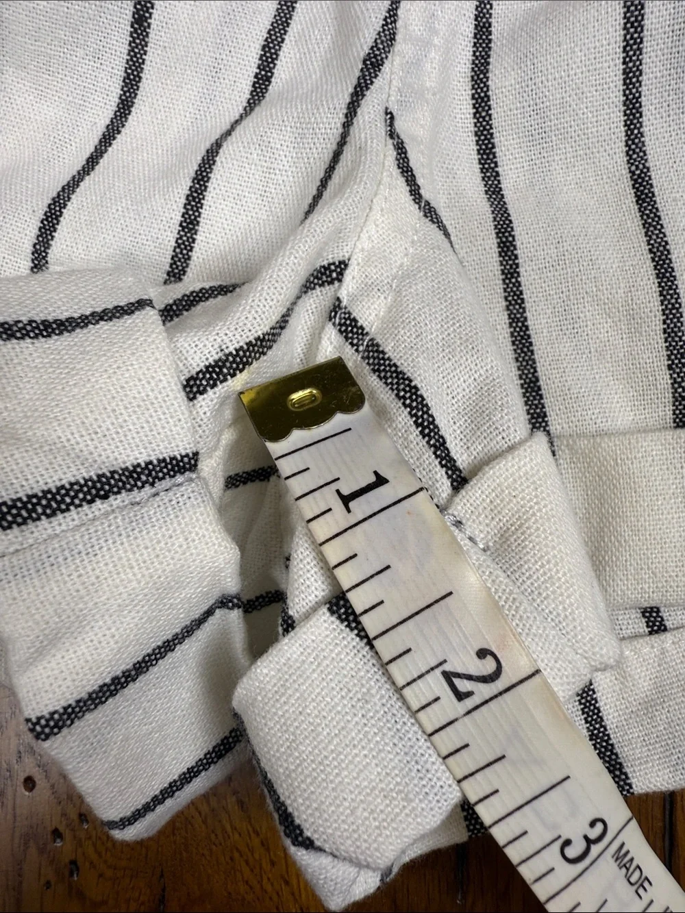 Forever 21 White Shorts with Black Vertical Stripes Normcore Nautical